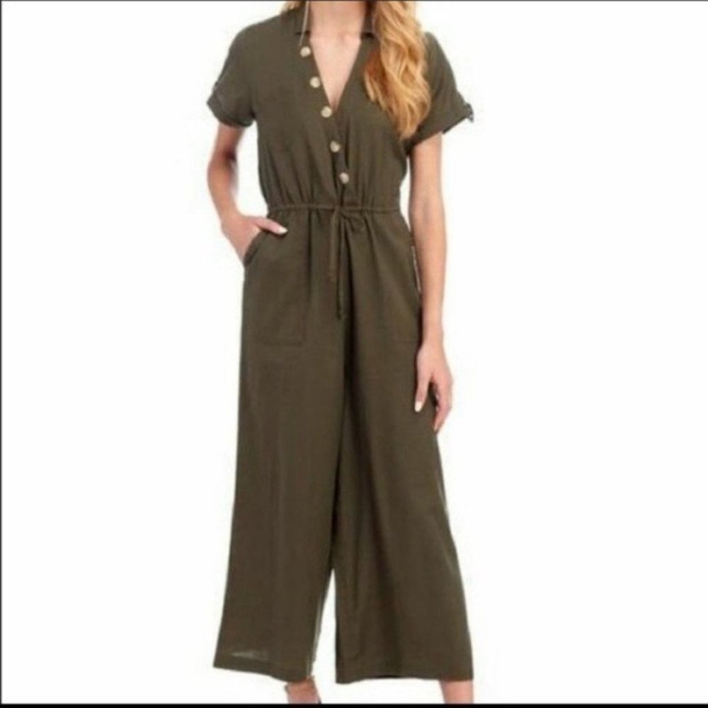 Patrons of Peace cotton Green Jumpsuit